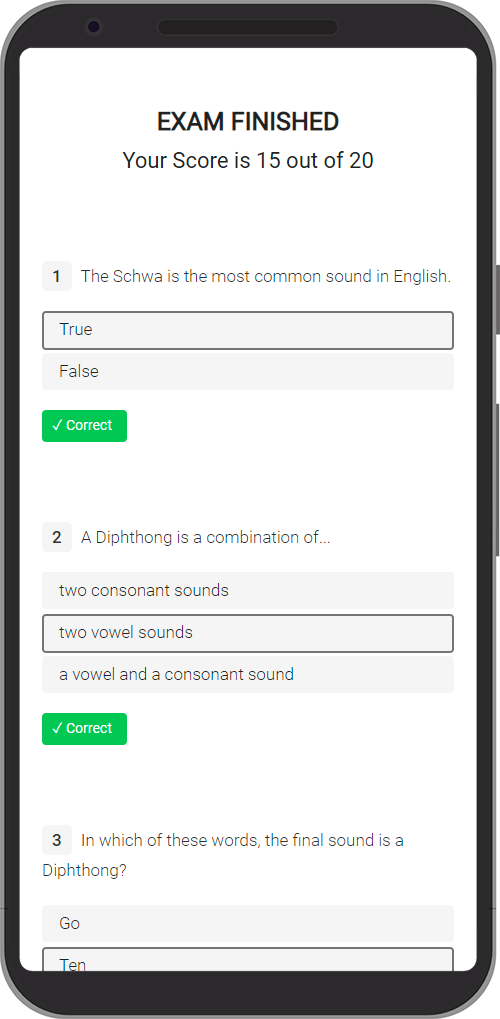 English Phonetics Exams