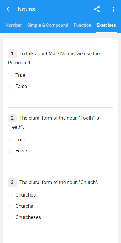 English Exercises TeacherApp