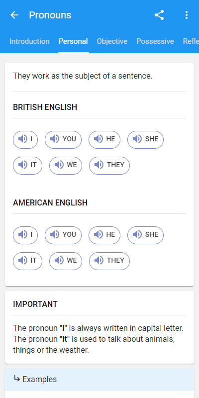 Grammar Pronouns TeacherApp