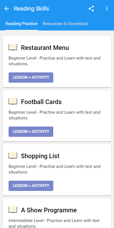 Reading Skills TeacherApp