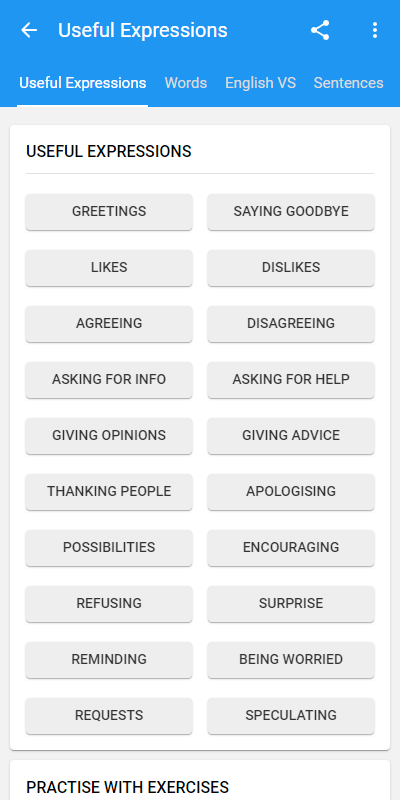 Useful Expressions TeacherApp